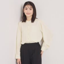 【入卒／手洗い可】フロントピンタックブラウス