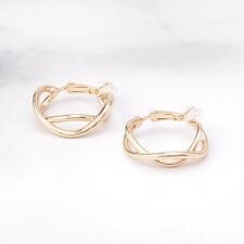 クロスラインフープイヤリング