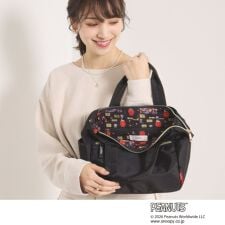 ＜PEANUTS＞裏地総柄2WAYトート