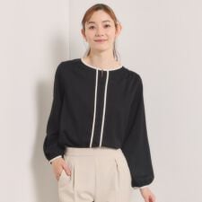 【入卒／手洗い可】配色ブラウス