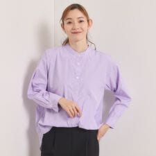 【手洗い可】2wayストライプブラウス