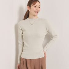 【手洗い可】ラメリブニット