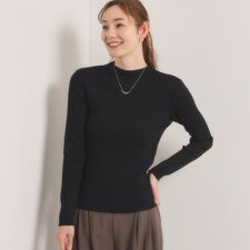 【手洗い可】ラメリブニット