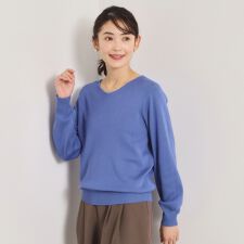 【洗濯機OK】花粉防止Vネックニット