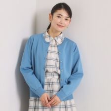 【繰り返し洗える／毛玉防止／洗濯機OK】タフニットクルーカーディガン