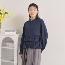 【洗濯機OK】ティアードフリルブラウス