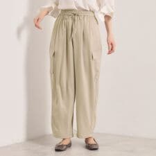 【手洗い可】サテンカーゴパンツ