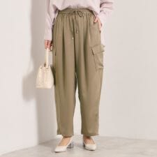 【手洗い可】サテンカーゴパンツ