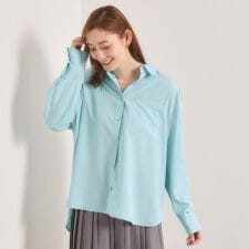 【接触冷感／吸水速乾／UV／洗濯機OK】袖2wayブラウス