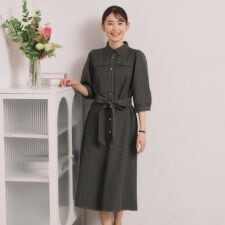 【洗濯機OK】デニム風ワンピース