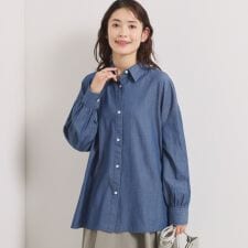 【洗濯機OK】シアーデニムシャツ