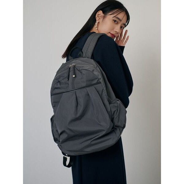USAGI ONLINE限定カラー】eco 撥水レザーパイピングギャザー