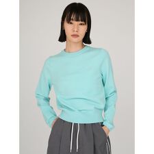 ウール混emmiロゴクルーネックニットトップス