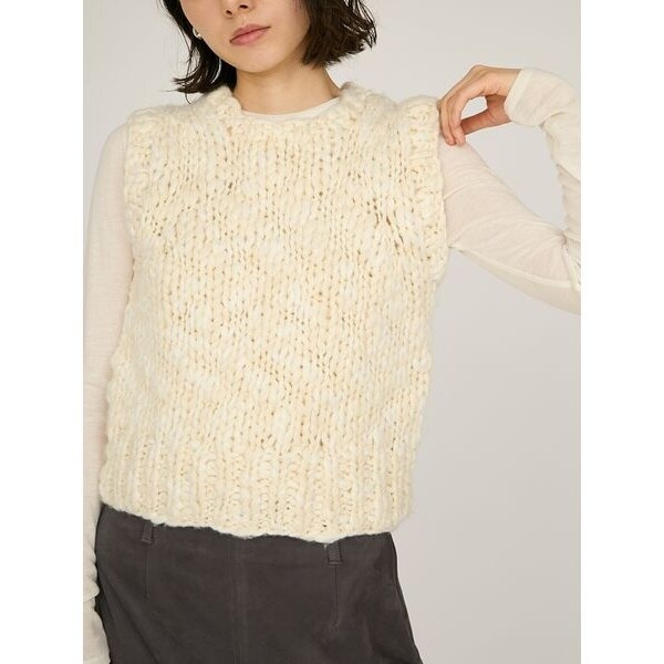 emmi ウールミックスハンドニットベスト ウールミックスハンドニットベスト | エミ(emmi) | マルイウェブチャネル