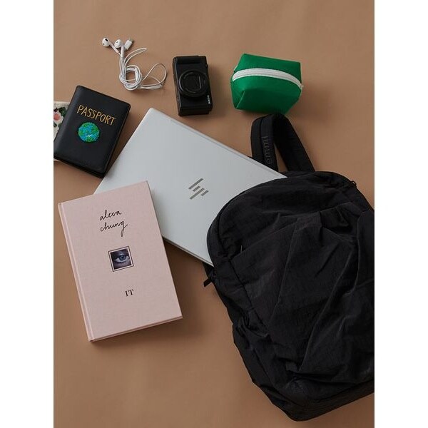 USAGI ONLINE限定カラー】eco 撥水レザーパイピングギャザーボディー