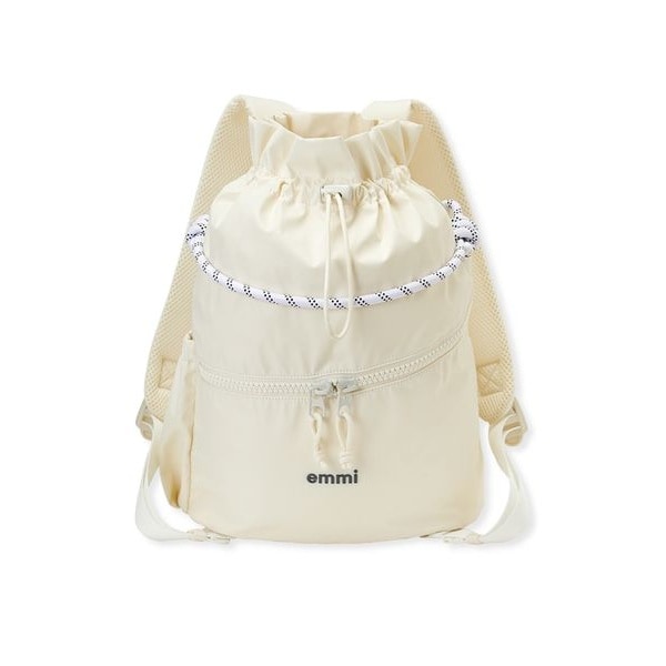 再値下げ　emmi ホワイトバックパック Amazon.co.jp: [シロハト] エミ ギャザーボディーバックパック