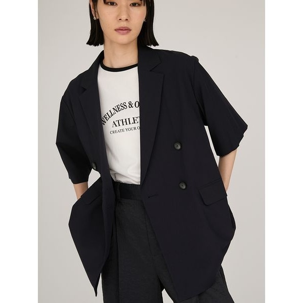 極美品 ビューティーアンドユース ハーフスリーブジャケット 洗える 25SS ハーフスリーブ ジャケット