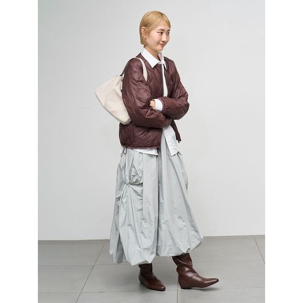 ◇【WEB限定】【TAION/タイオン】別注ダイヤキルト×ボアロングダウン