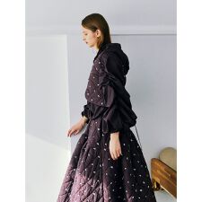 撥水 ギャザーフーディーブルゾン