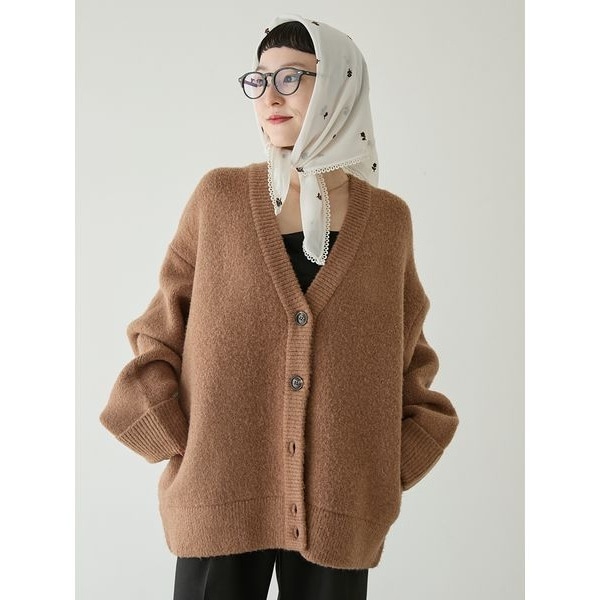 Vネックビッグシルエット ニット カーディガン | ビューティー＆ユース