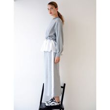 布帛ドッキング裏毛セットアップ