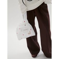 【HEART】 プリントハートチャーム付きエコバッグ