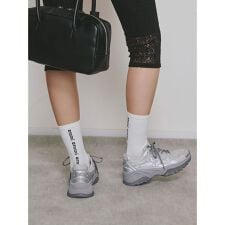 emmiロゴコットンリブソックス