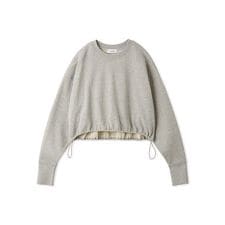 ラメ裏毛クロップドプルオーバー