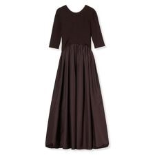 ニットドッキングタフタワンピース