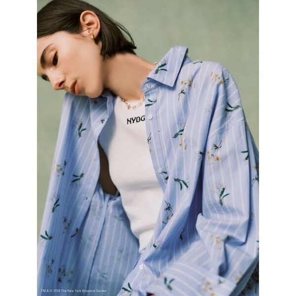 upper hights Emily プリント コットン シャツ 総柄プリント開襟シャツ(M ブラック): トップス｜Right-on公式