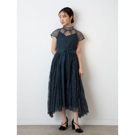 レースチュールドレス リリーブラウン Lily Brown Lwfo ファッション通販 マルイウェブチャネル