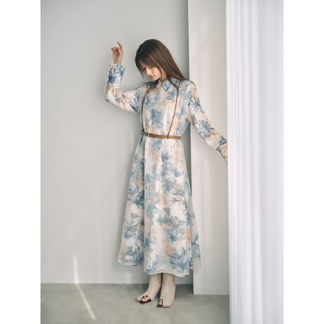 フロッキーオーガンジーワンピース リリーブラウン Lily Brown Lwfo ファッション通販 マルイウェブチャネル