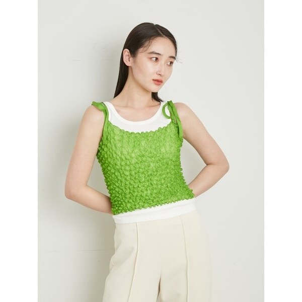 未使用品LILY BROWNホルターキャミセットカットトップス （FLOWER） BROWN×MARY ファッション LILY BROWNホルターキャミセットカット