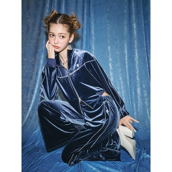 【LILY BROWN×MARY QUANT】ベロアトラックジャケット LILY BROWN×MARY QUANT】ハーフスリーブトラックジャケット
