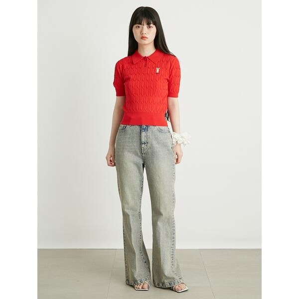 LILY BROWN ポロニットプルオーバー リリーブラウン OWHT LILY BROWN（リリーブラウン）の「【LILY BROWN×MARY QUANT