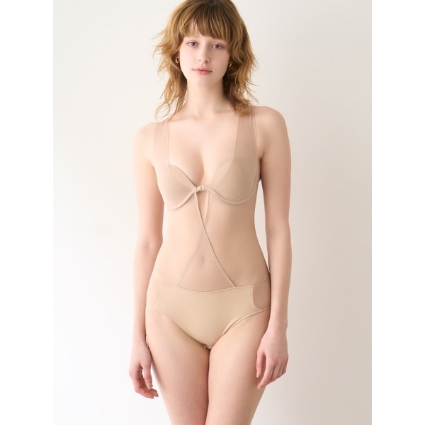 【希少】　LILY BROWN シアーファンデボディスーツ SＧ　ベージュ LILY BROWN Lingerie】シアーファンデボディスーツ | リリー
