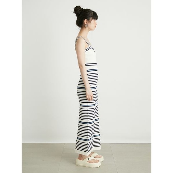 LILY BROWN×MARY QUANT】ロゴジャガードニットキャミワンピース