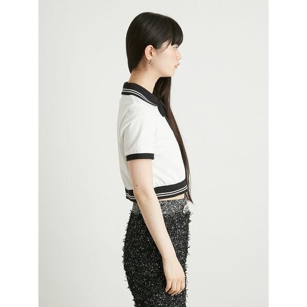 【LILYBROWN × MARYQUANT】クロップドリボンポロシャツ LILY BROWN（リリーブラウン）の「【LILY BROWN×MARY QUANT