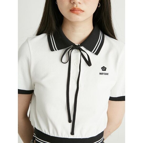 LILY BROWN×MARY QUANT】クロップドリボンポロシャツ | リリー