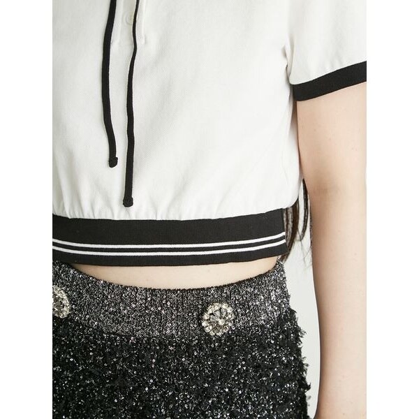 LILY BROWN×MARY QUANT クロップドリボンポロシャツ LILY BROWN（リリーブラウン）の「【LILY BROWN×MARY QUANT