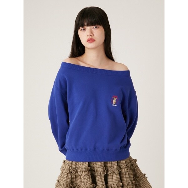 WEB限定カラー】Lily Bearワンショルダーリボンスウェット