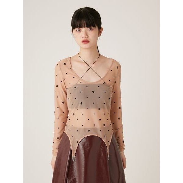 LILY BROWN×MARY QUANT】デイジー柄シアーチュールトップス | リリー