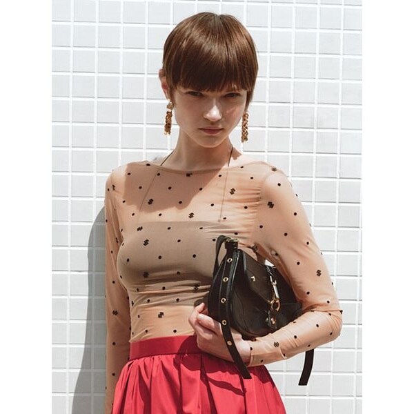 LILY BROWN Lingerie】2WAYクロップドトップスカップインキャミ