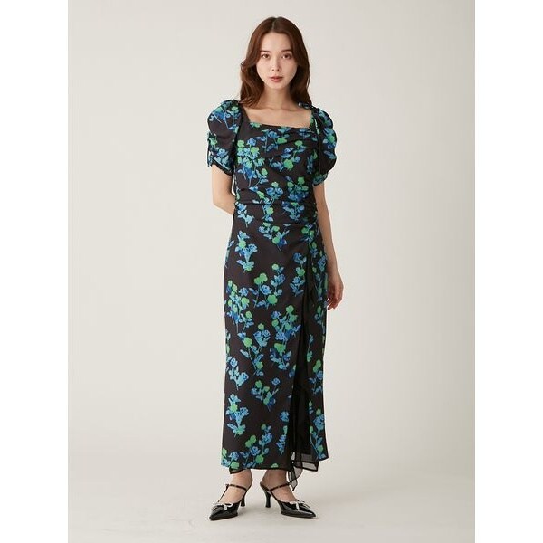 B01574 リリーブラウンLILY BROWN ラメカットロングワンピース B01574 リリーブラウンLILY BROWN ラメカットロングワンピース
