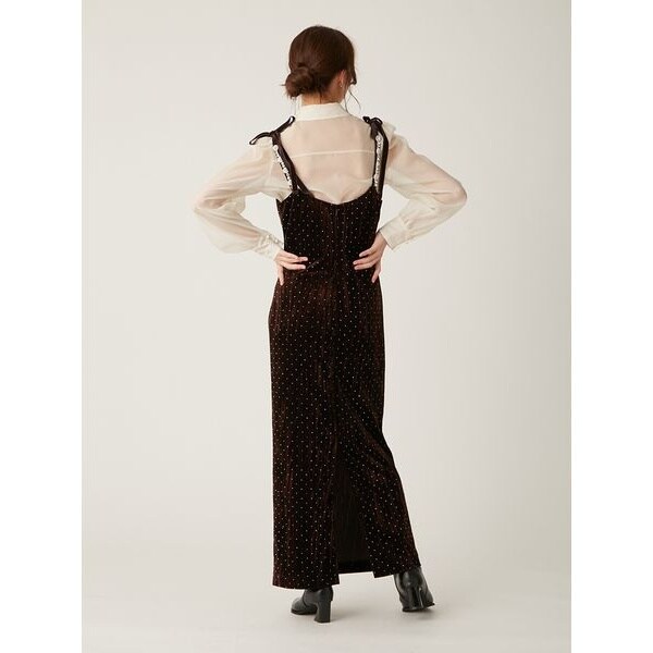 【最終値下げ】LILY BROWN ブラウスセットビジューベロアキャミワンピース LILY BROWN（リリーブラウン）の「[L.B CANDY STOCK]ブラウス