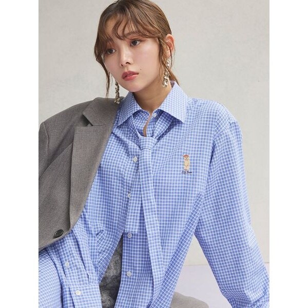 Lily Bearボウタイオーバーシャツ | リリーブラウン(LILY BROWN