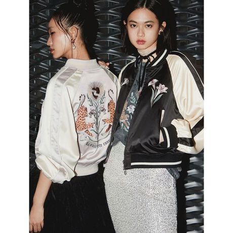 LILY BROWN×KEITA MARUYAMA】リバーシブルスカジャン 取っ組み 