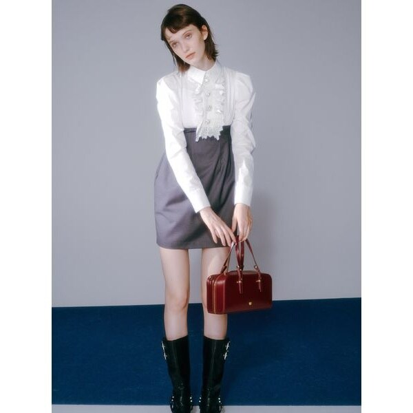 L.B CANDY STOCK] 衿付きミニワンピース LILY BROWN（ミニ