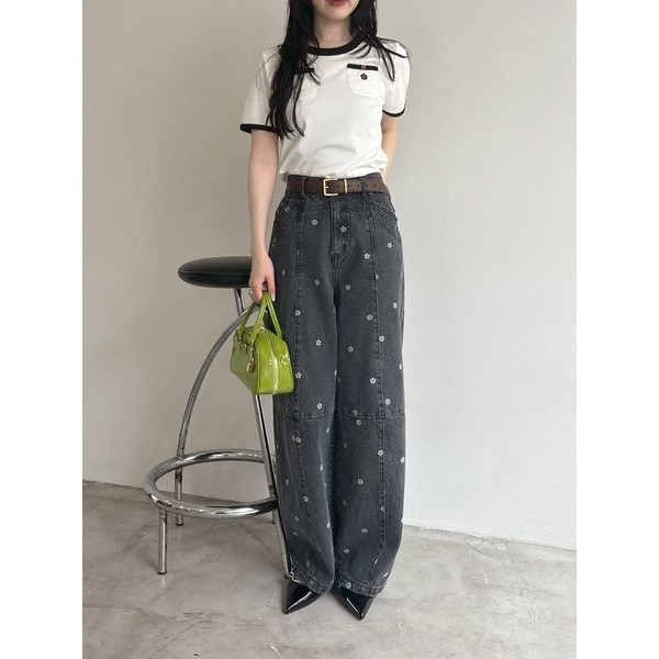 LILY BROWN × ANNA SUI】ワイドデニムパンツ | リリーブラウン