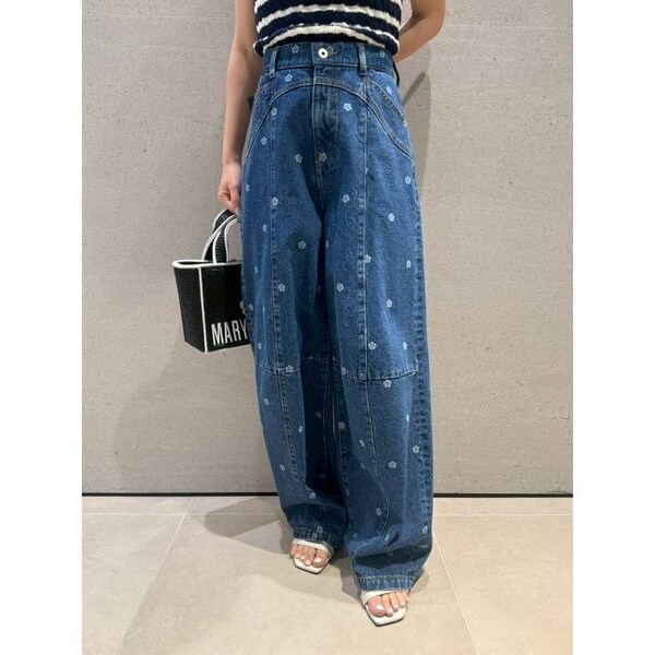 LILY BROWN×MARY QUANT♡デイジー柄ワイドデニムパンツ1 LILY BROWN｜【WEB限定】【LILY BROWN×MARY QUANT】デイジー柄